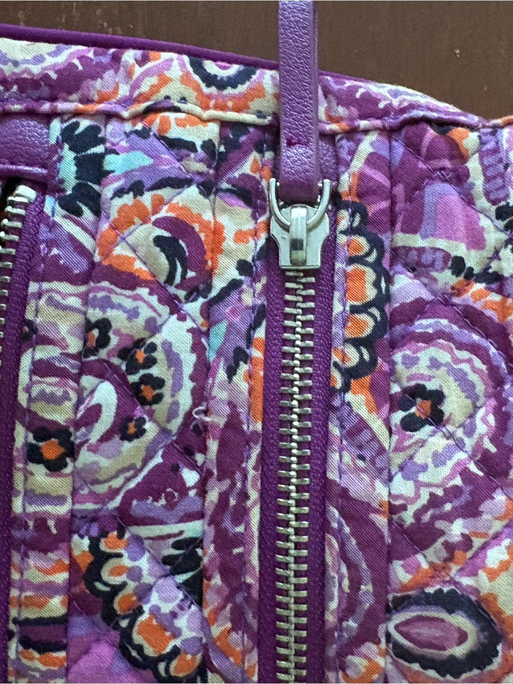 Vera Bradley Purple Paisley Crossbody Bag - Picture 11 of 16